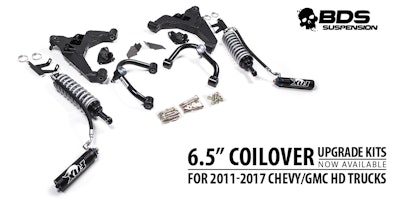 BDS is now offering 6.5-inch coilover suspension for 2011-2017 GM heavy duty trucks