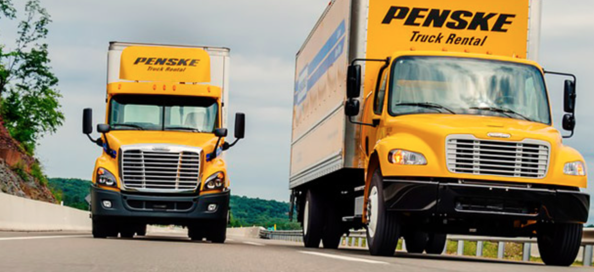 Penske is now making air disk brakes and collision avoidance systems standard in its rental fleet