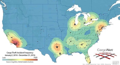 Cargo theft accounted for more than half of all freight-related theft in 2016, according to CargoNet.