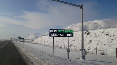 Trucks that are within legal limits for size, weight and length are likely to get a bypass signal at Idaho’s Inkom Point of Entry scale.