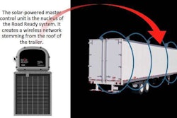 Illustration of semi truck trailer system