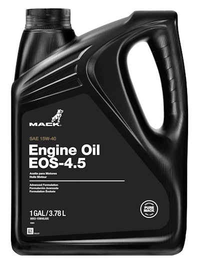 Mack Trucks announced extended engine oil drain intervals for customers using its newly formulated Mack Engine Oil EOS-4.5. Depending on the application, oil drain intervals have been extended by up to 15,000 miles compared to previous formulations, helping reduce customer maintenance costs.