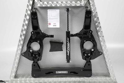 Fabtech’s 4-inch suspension system for 2011-2016 GM 2500 pickups.