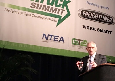 Dr. Wilfried Achenbach was a featured speaker at the Green Truck Summit in Indianapolis Monday.