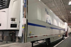Wabash National will be testing 100 of their composite reefer units. This one is headed to Sioux City, Iowa carrier K&B Transportation.