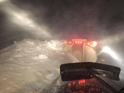 An avalanche on Monday in Alaska struck four semis on the Dalton Highway. (DOTPF photo).