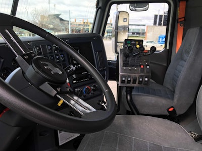 The cab of the Granite MHD is roomy and quiet.