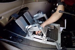 Starsky Robotics uses robotic devices to control throttle, brake and shifting in its self-driving tractor-trailer.