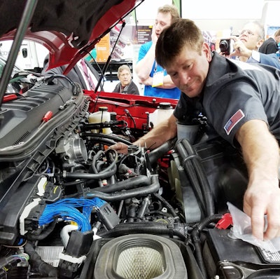 Alliance AutoGas conversion tech Stacey Snyder helped install an autogas conversion kit in record time on a 2017 F-250.