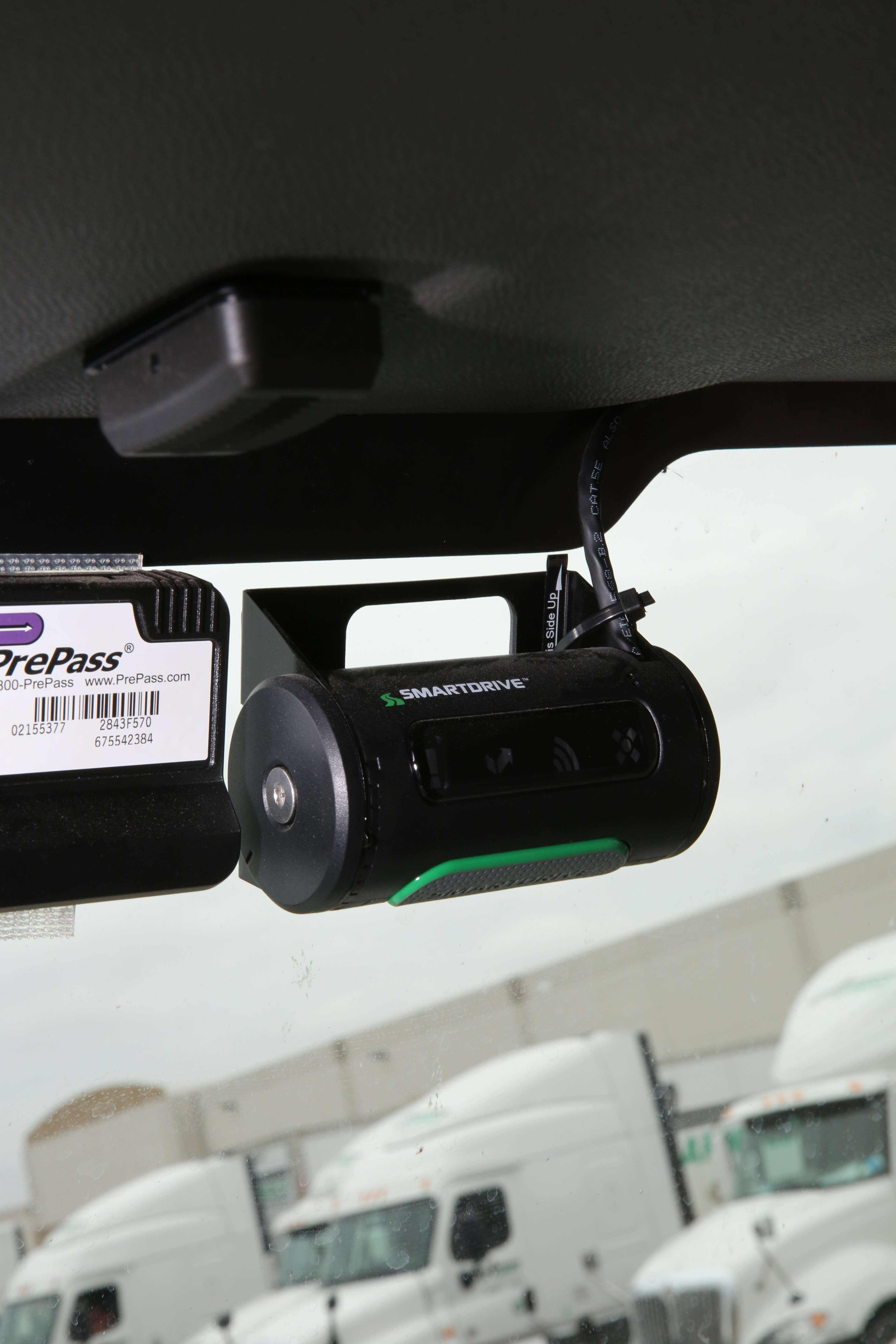 PrePass and Smartdrive device in cab of truck