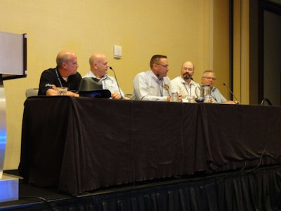 A panel of fleet managers speak on safety and risk management strategies during the Dossier Summit, April 19, in San Antonio.