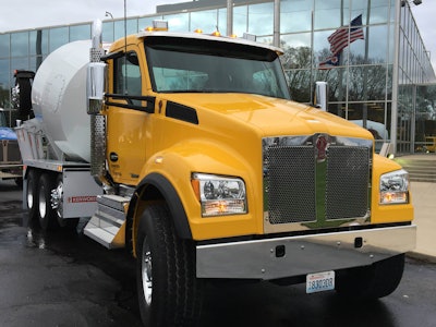 The other T880S test units had an 11-yard McNeilus mixer upfit.