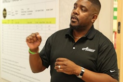 Eric Nelson introduces new drivers to video event recorders during orientation at Arnold Transportation. Many have already worked at fleets that use the technology.