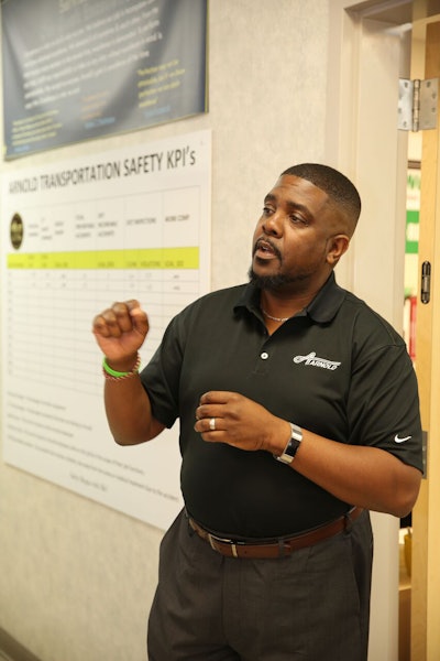 Eric Nelson introduces new drivers to video event recorders during orientation at Arnold Transportation. Many have already worked at fleets that use the technology.