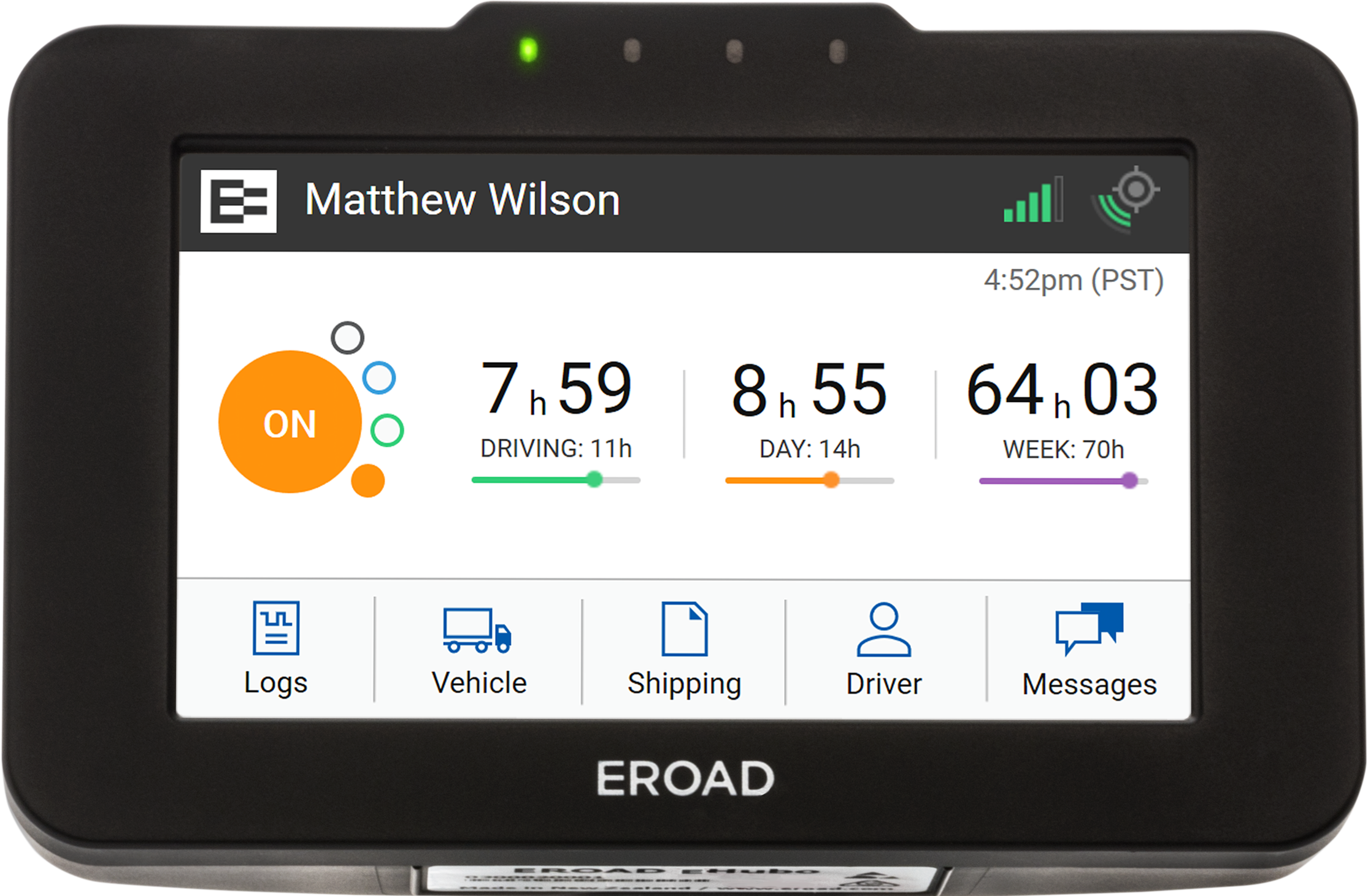 Drive message. Electronic logging device. TST ELD. ELD System. ELD Truck device.