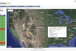 The integration shows private fleet assets and outsourced shipments on a single screen.