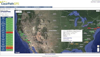 The integration shows private fleet assets and outsourced shipments on a single screen.