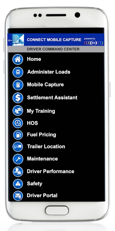 The CMC mobile app from EBE Technologies links to a variety of web-based driver tools.