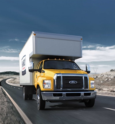 Ford was the first truck manufacturer to offer a gasoline powertrain on medium duty trucks when it introduced one on F-650 and F-750 in 2012.