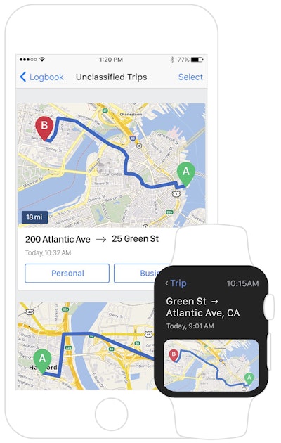 The Telogis Logbook app enables users to track business use of their personal assets.