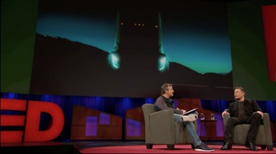 Elon Musk during TED Talk