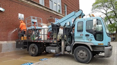 Each day, nearly two dozen graffiti removal trucks operated by Chicago’s Department of Streets and Sanitation respond to requests to remove unsightly graffiti.