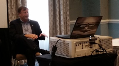 Mack President Dennis Slagle at a recent press event in Charleston, S.C.