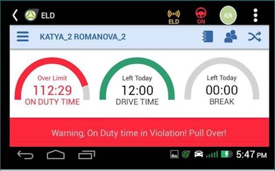 Teletrac’s Director ELD device runs on tablets with Garmin navigation.