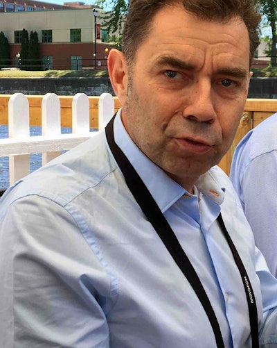 Serge Lafon, head of Group Michelin Truck, spoke with editors shortly after the company announced the acquisition of NexTraq Wednesday at the company’s Movin’ On in Montreal.