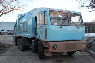 The nation’s first refuse truck, shown above, was put into service in Chicago in 2014.