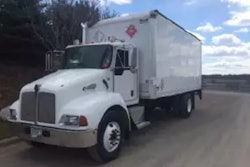 A Kenworth T300 like this one above stopped a would-be thief with its manual transmission.