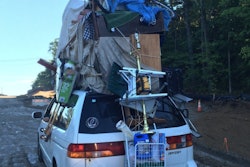 “Wait! Did you remember to pack the kitchen sink?” New Hampshire State Police pulled over this minivan Wednesday. Hmmm…I wonder why.