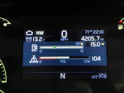 Drivers can customize the information displayed on the 5-inch driver information display.