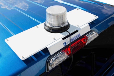 Mount a light to Larson Electronics’ no-drill mounting plate instead of drilling through your 2017 Ford Super Duty.