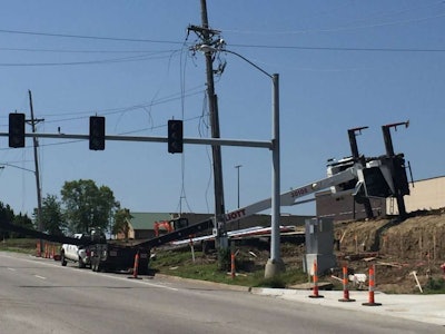 Overturned Crane Truck 2