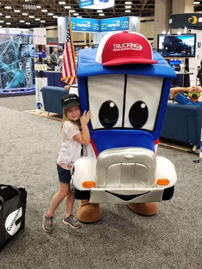 Trucking Moves America Forward introduced its mascot, Safety Sammy, in 2017.