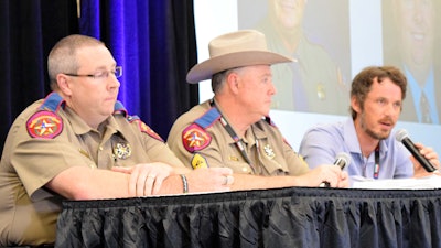 From left: Lt. Monty Kea, Sgt. Dana Moore, Overdrive Senior Editor Todd Dills.
