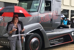 Julie Furber, Cummins’ Electrification Business Development Executive Director, unveiled the company’s electric powertrain concept truck Tuesday.