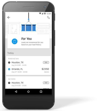 Uber Freight smartphone screenshot