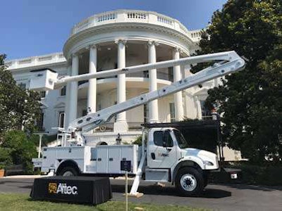 Altec was proud to display their AN67 Aerial Device at President Trump’s recent “Made in America” event in Washington.