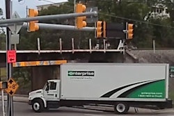 Trust us…it’s not going to end well for this truck as it attempts to squeeze under this low bridge in Durham, N.C.