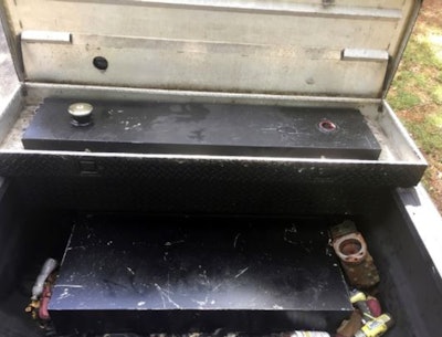 Fuel thieves frequently use tanks in the back of pickup beds to transport stolen diesel. Photo: Florida Department of Agriculture