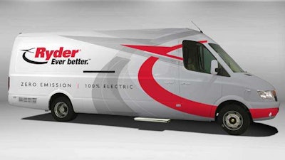Ryder will be adding all-electric vans from Chanje to its fleet.