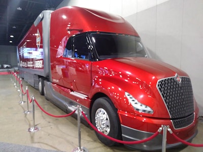 Navistar had its Super Truck on display in the exhibit hall at the McLeod Software event.