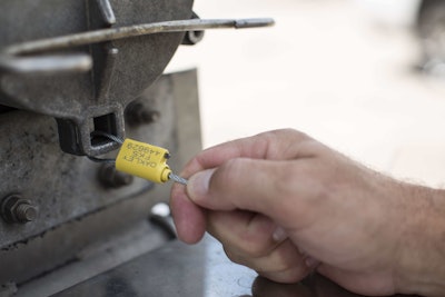As part of its food safety and defense procedures, Oakley Transport uses cable seals for loads.