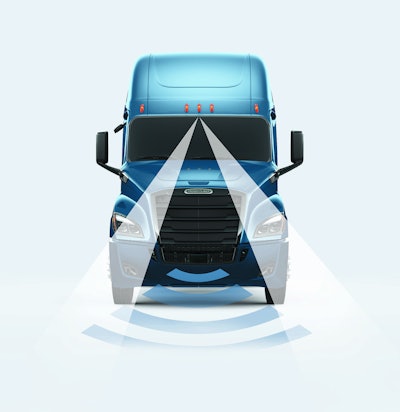 Detroit Assurance 4.0 adds full braking on stationary objects and moving pedestrian alerts to Detroit’s previous-generation active driver assistance system.