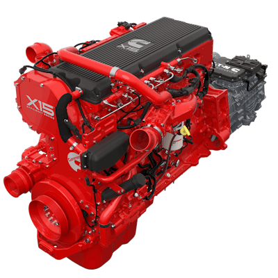 Show is a Cummins X15 engine mated to an Endurant transmission.