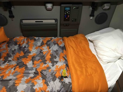 The tight sleeping quarters were comfortable and the experience felt more “small efficiency apartment” than “summer camp bunkhouse.”