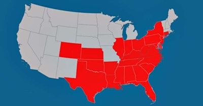 FMCSA has announced a suspension of hours of service regulations for fuel haulers operating in the states highlighted in red.