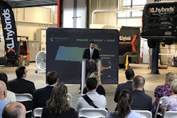 Massachusetts Energy & Environmental Affairs Secretary Matthew Beaton speaking at a September 14th Climate Week event hosted at XL Hybrids’ Boston headquarters.